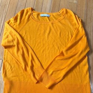 Zara Orange Crew Neck Sweater Soft Knit